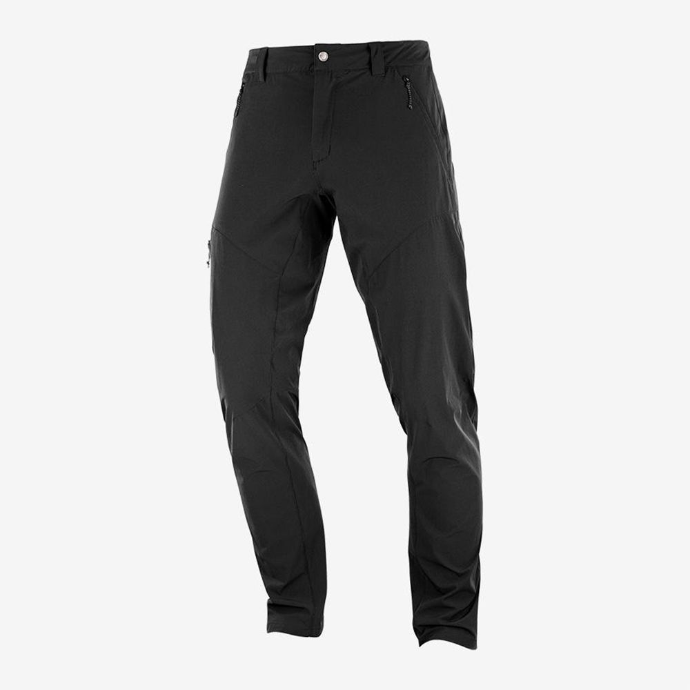 SALOMON WAYFARER TAPERED Philippines - Men's Pants - Black | 310542-UAZ